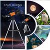 70mm Astronomical Telescope 150X High Power Monocular Telescope Refractor Spotting Scope with 5*24 Finder Scope Tripod Moon Filter 3X Barlow Lens for