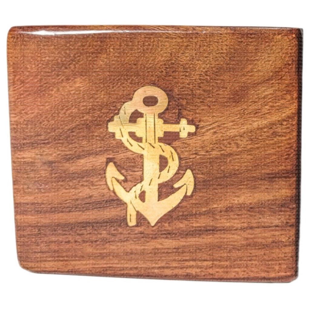 Antique Brass Pocket Compass Sliding with Wood Box, Anniversary Gifts For Men, Birthday Gift For Dad, Groomsmen Gift, Christmas Decor