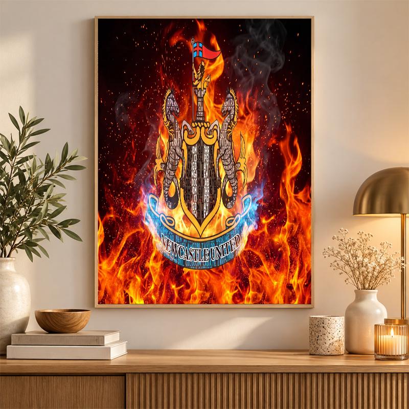 Newcastle United Football Diamond Painting Kit 5D Full Drill DIY Diamond Mosaic Wall Art Home Decor