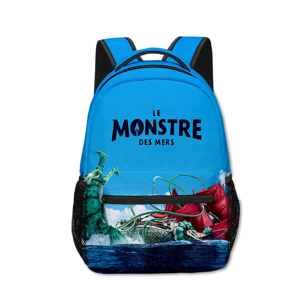 Classic Popular the sea beast student Bookbag Notebook Backpacks 3D Print Oxford Waterproof Boys/Girls Travel Backpacks