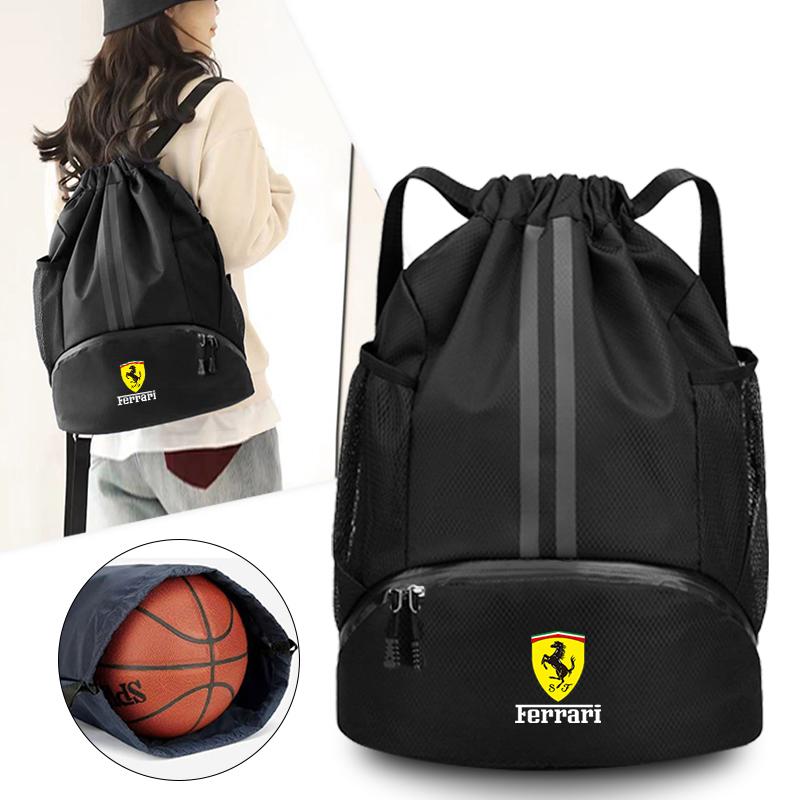 Gym Bag Fitness Backpack Women Men Basketball Backpack Outdoor Training Drawstring Sports Knapsack For Ferrari SP1 812 F40 SF90