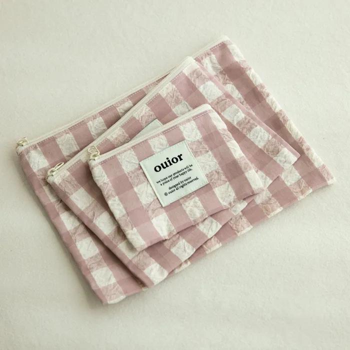 ouior flat pouch_ripple check lilacpink