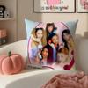Pop Girl Group KKATSEYE Cushion Cover Pillowcase Short Plush Invisible zipper Room Sofa Cushion Cover