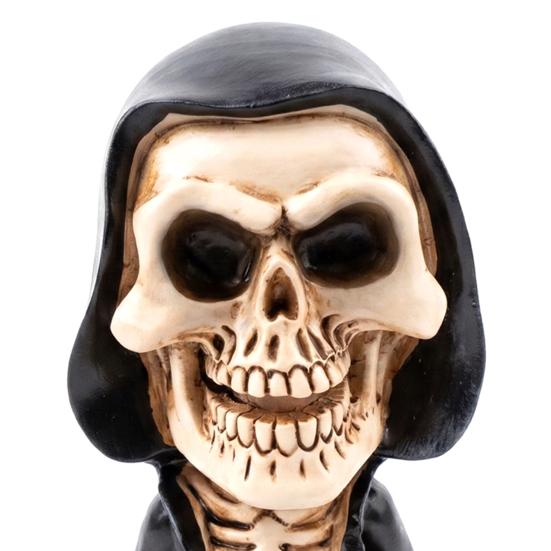 xiaobudian Halloween Skeleton Warrior Sculpture, Resin Art Soldier Figurine Statue Home Decor, Gunner Model Ornaments for Desktop Gaming Room