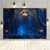 A Blue and Gold Stage Screen Background for Photo Booths, Living Rooms, Festivals, General Holidays