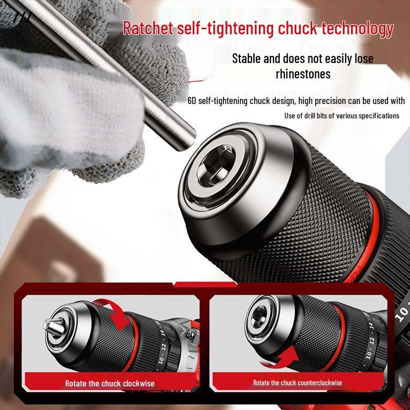 Delixi Cordless Brushless Hammer Drill & Electric Screwdriver with Lithium Battery