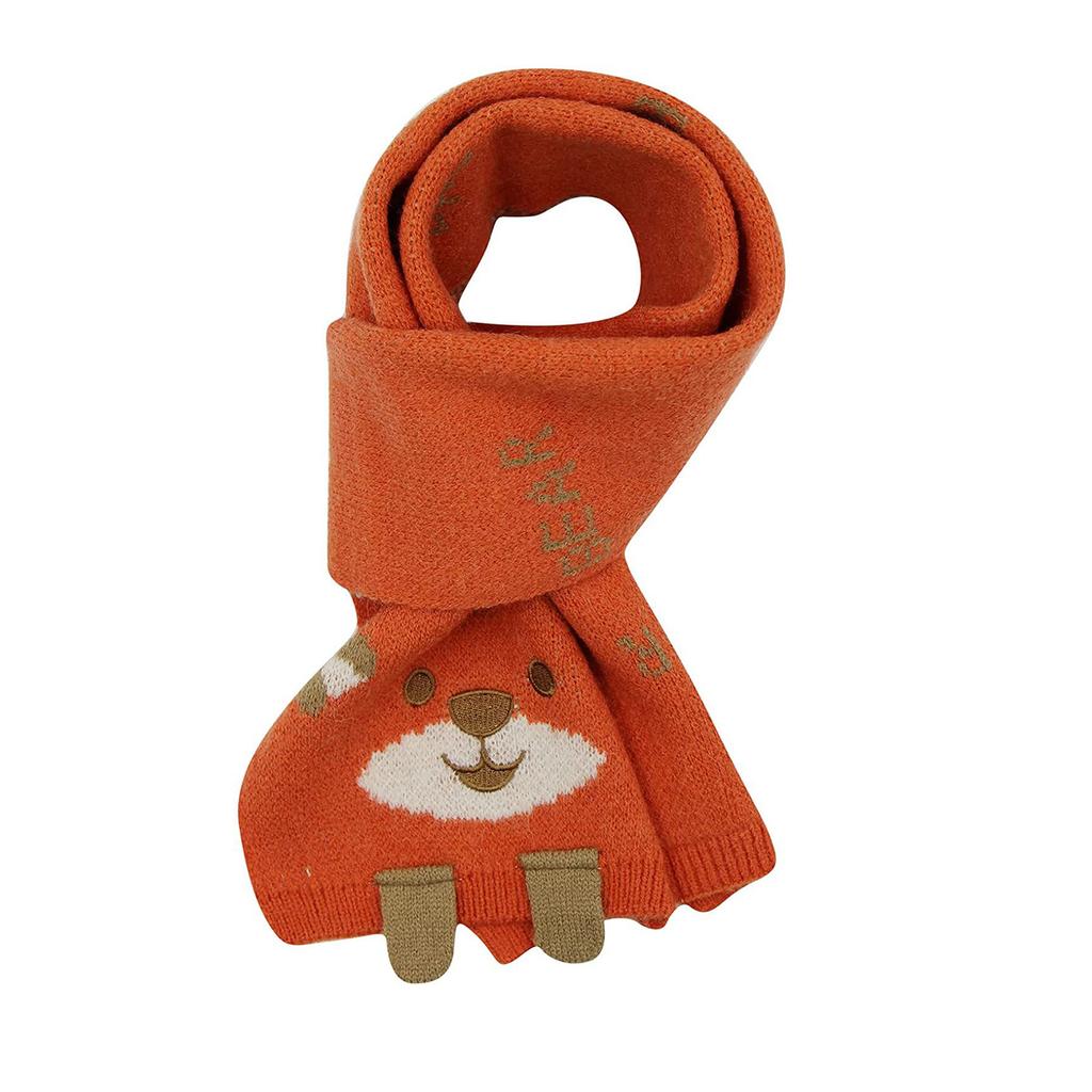 Animal Flower Scarf, Cute Fashion Children's Scarf, Jacquard Cartoon Knitted Scarf