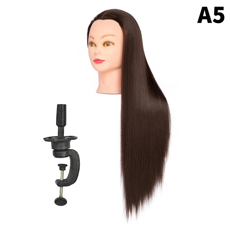 24 Zoll Professioneller Schaufensterkopf mit Haaren für Salon Friseur Training Übungs-Mannequin Schneidetechniken