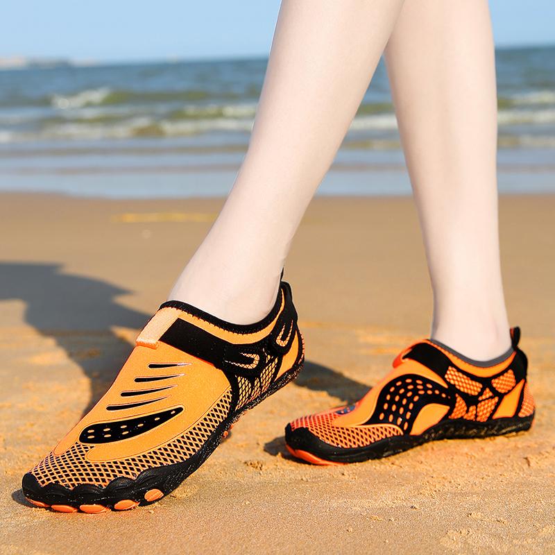 Unisex Atmungsaktive Barfuß-Aquaschuhe Herren Damen Schnelltrocknende Watschuhe Leichte Surfschuhe Tauchen Wassersportschuhe Wandersneaker