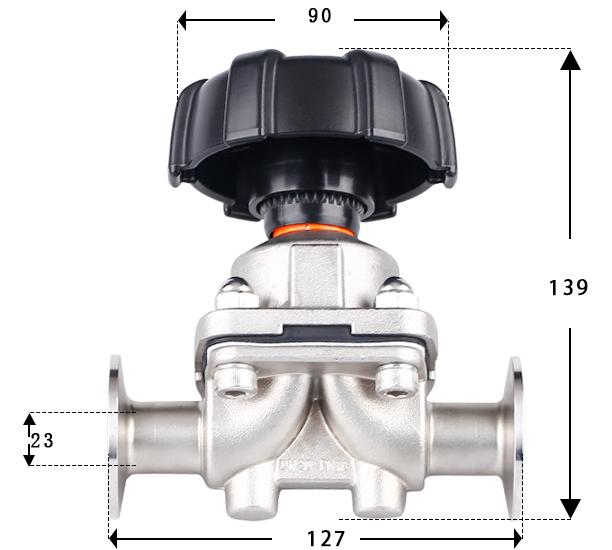 DN15/20/25/32/40/50 0.5" 1.5" 2" Tri Clamp 316L Stainless Steel Diaphragm valve Homebrew