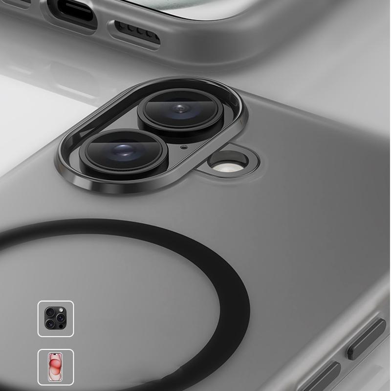 Fundas For iPhone 16 15 Pro Max Candy Color Matte Phone Case For Apple 14 13 12 11 Pro Max 15 16 Plus For Magsafe Magnetic Magsafing Soft Phone Cover