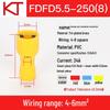 KT Keshitong Fully Insulated Male Crimp Terminals FDFD5.5-187-250-375, Pack of 500
