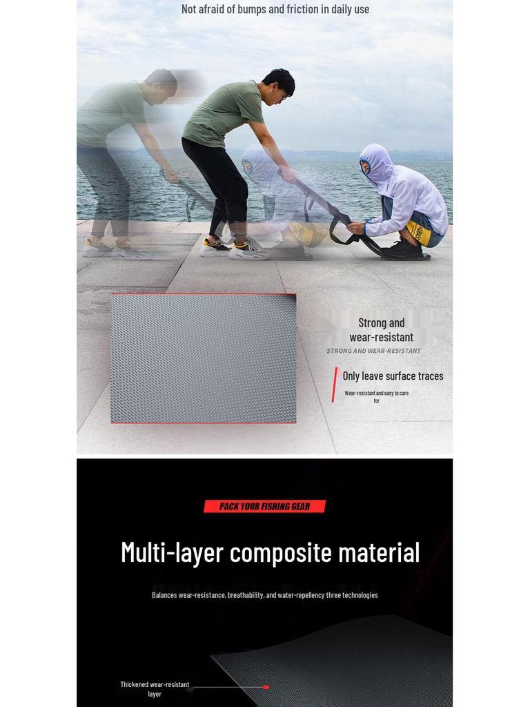 Bolsa Espessa de Grande Capacidade de Três Camadas para Armazenamento de Aparelhos e Varas de Pesca