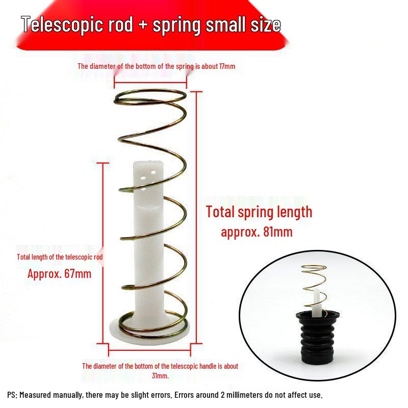 Rubber Drain Plug & Sleeve with Spring for Semi-Automatic Twin Tub Washing Machine