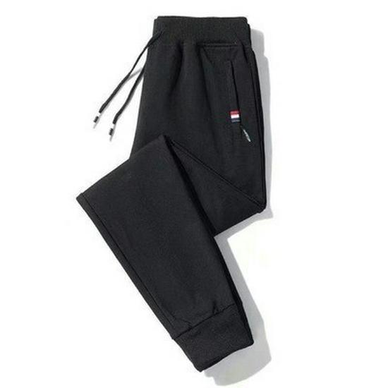 Men's Plus Size Fleece-Lined Jogger Pants - Cotton-Like, Loose Fit, Straight-Leg for Autumn & Winter