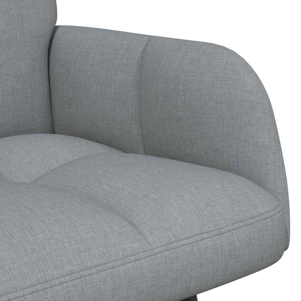 2 Seater Sofa Light Grey 115 x 61 x 87 cm Fabric