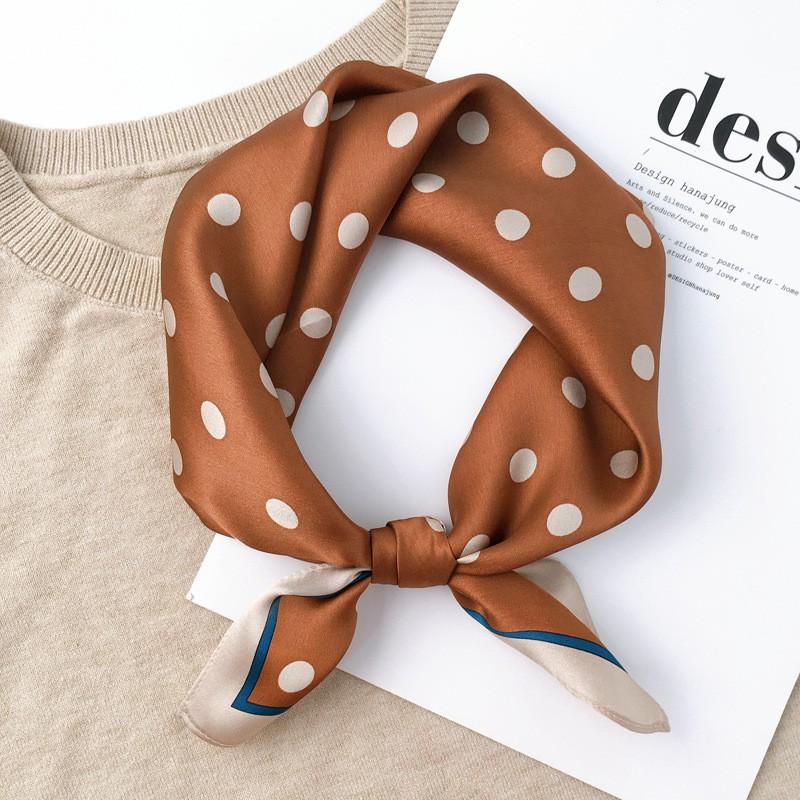Silk Square Scarf Women 53x53cm Lightweight Pure Mulberry Neck Classic British Style Accessory