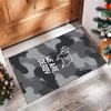 Derby County Football Print Crystal Velvet Rug, Comfortable Water Absorbent Non Slip Indoor Floor Carpet