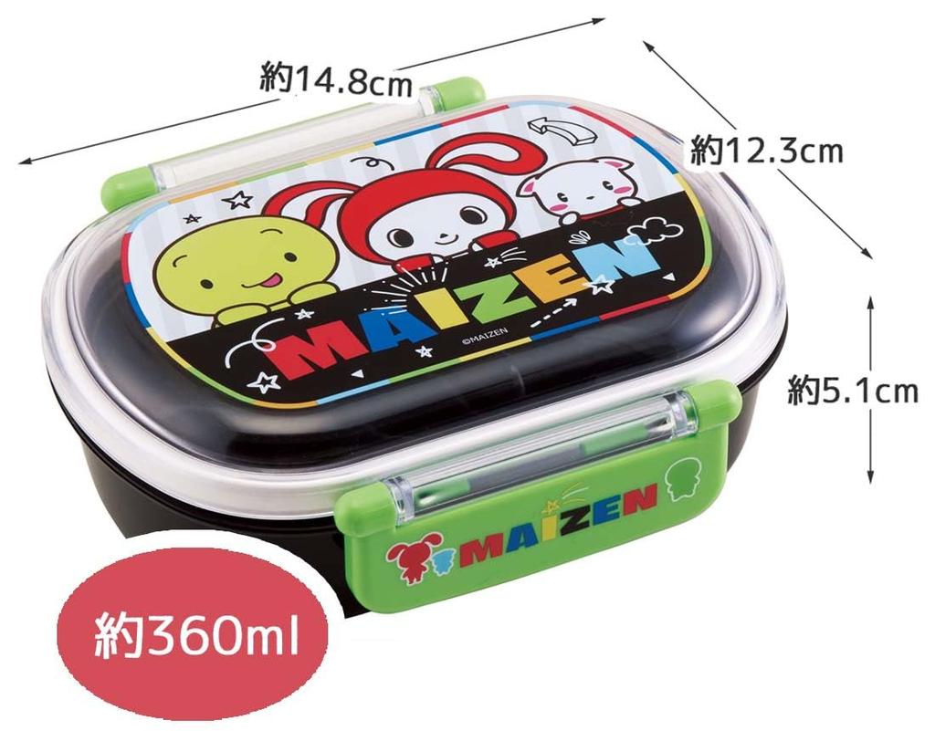 Skater Bento 360ml with a Fluffy Made in Single Dishwasher and Microwave Maizen Model Children's Box, Capacity, Lid, Japan, Tier, Safe, Sisters, 24,