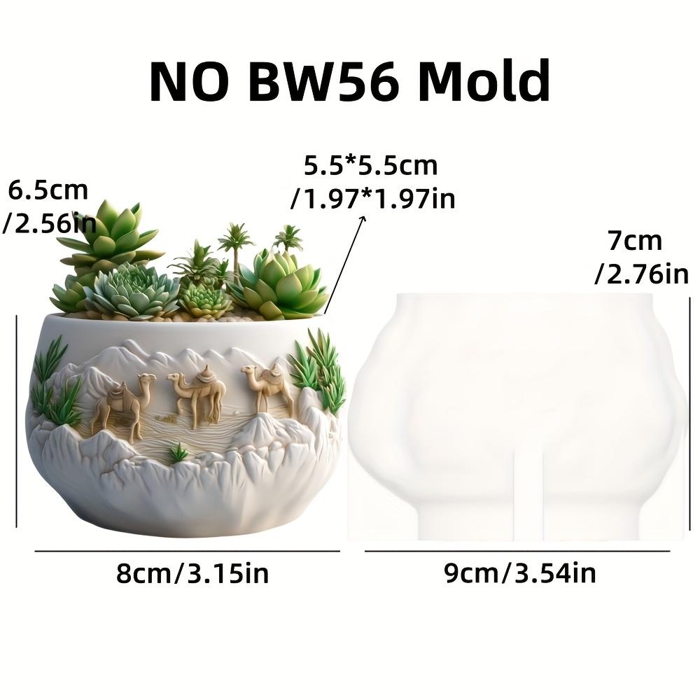 Running Stallion Relief Succulent Plant Flowerpot Resin Silicone Mold Grassland Warhorse Storage Box Mould Horse Gypsum Molds
