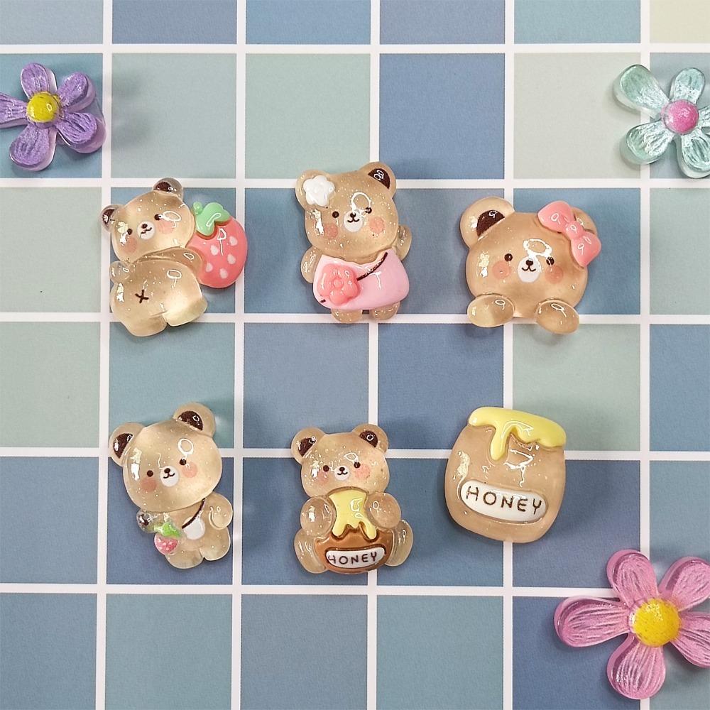 

Украшение для чехла для телефона из смолы Honey Pot Bear Pattern Decor Крепление для обуви Подвески для обуви Детские подарки