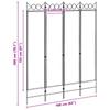 4 Panel Room Divider Beige 160 X 200 Cm Fabric