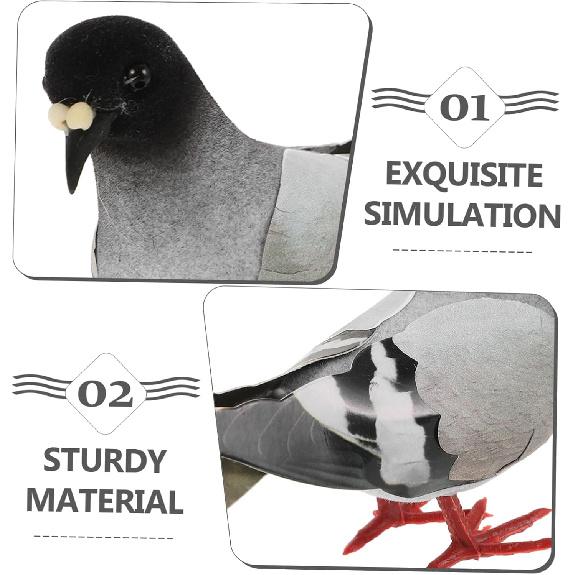 5Pcs Realistic Simulation Pigeon Models Imitation Pigeons for Home and Garden Decor Lifelike Ornamental Birds for Indoor and Outdoor Use for