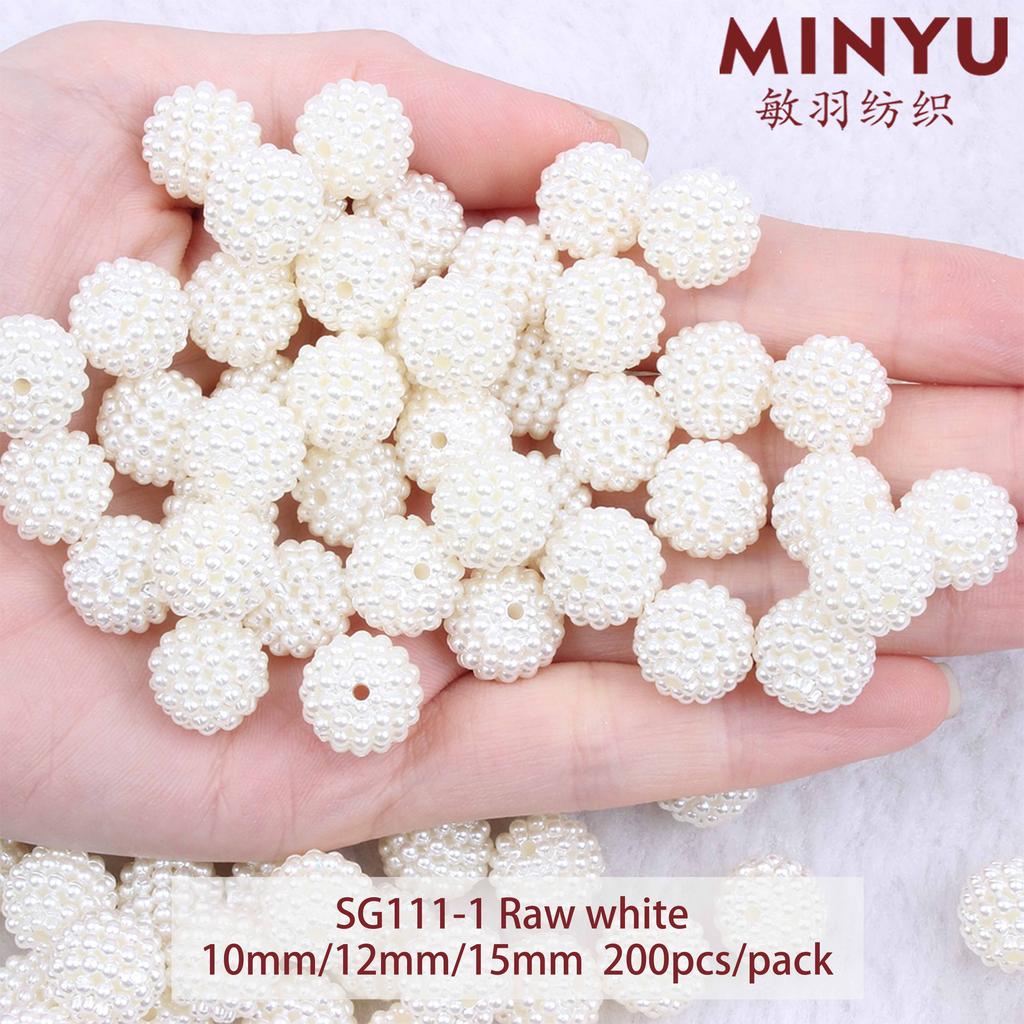 2024 Hot Sale Candy Color 10mm 12mm 15mm Round Resin Plastic Beads Bayberry Ball for Jewelry Bags Making