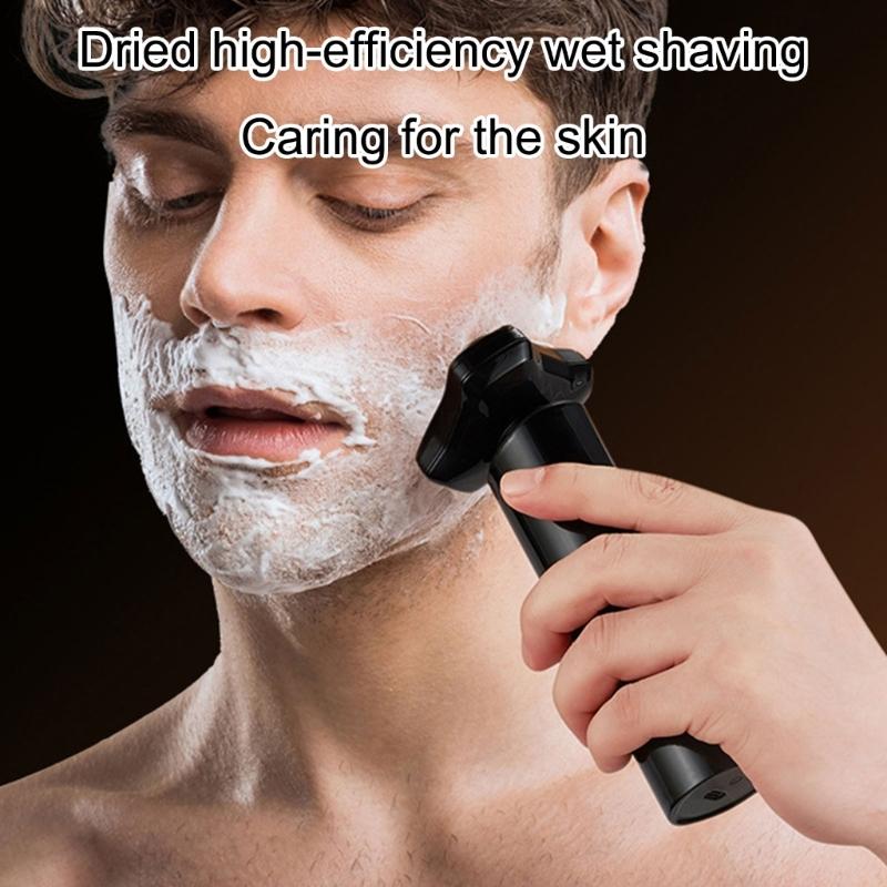 Rechargeable Rotary Shaving Machine Face Cordless Beard Trimmer Shaver Replacement Head Magnetic Electric Shaver