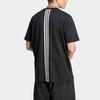 adidas T-shirt da uomo in cotone con stampa grafica Trefoil Originals, vestibilità regular, girocollo, manica corta, colore nero HZ0706