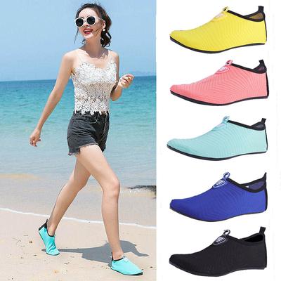 Rubber Thick Sole Beach Socks Shoes Men and Women Diving Snorkeling Wading Swimming Shoes Non-slip Anti-cut Soft Bottom Barefoot Yoga Upstream Shoes