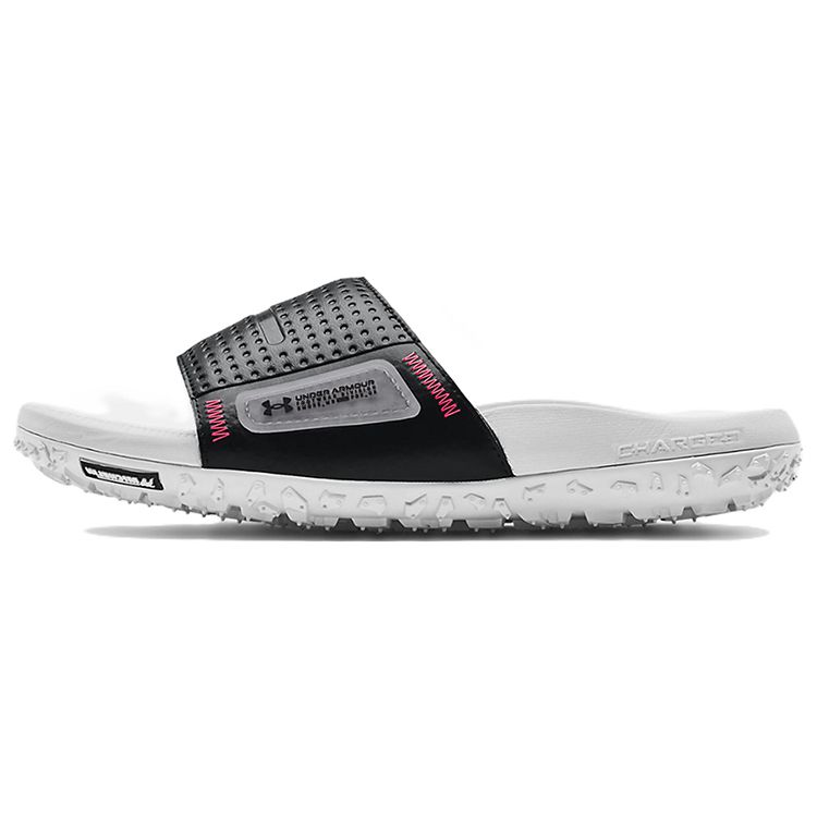 Under Armour Unisex FT Sway Slide White Black Slides 3025047-100 40