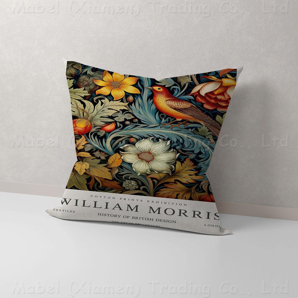 William Morris Exhibition Butterfly Moon & Stars Art Pillow Anime Pillow Sofa Bed Head Cover Cushion Cover 45x45 Cm Fashion
