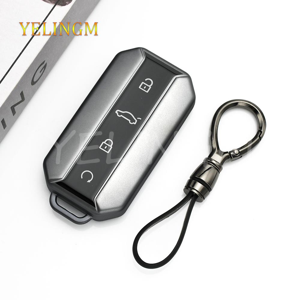 Gray Tpu Key Shell Bag Car Key Case Cover For Chery Jaecoo J5 J7 Protection Keychain Housing Holder Car Accessories