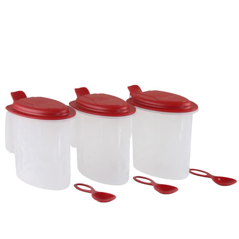 Barattoli Tupperware in Plastica per Conservare le Spezie con Cucchiaini (Confezione da 4, 500 ml)