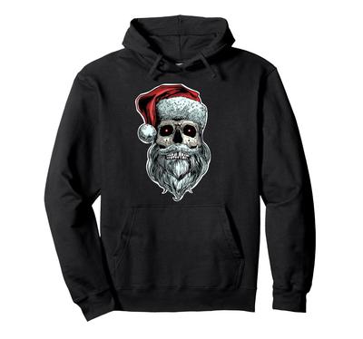 Calavera Papá Noel con Barba divertido Esqueleto Papá Noel con Barba sudadera