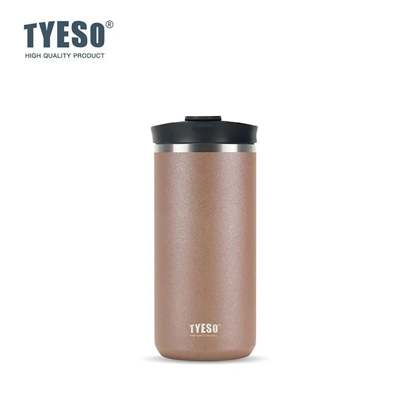 Tyeso French Press Coffee Mug 304 Stainless Steel Thermoses Travel Mug Portable Cold Brew Coffee Maker Tea Infuser Insulated Cup