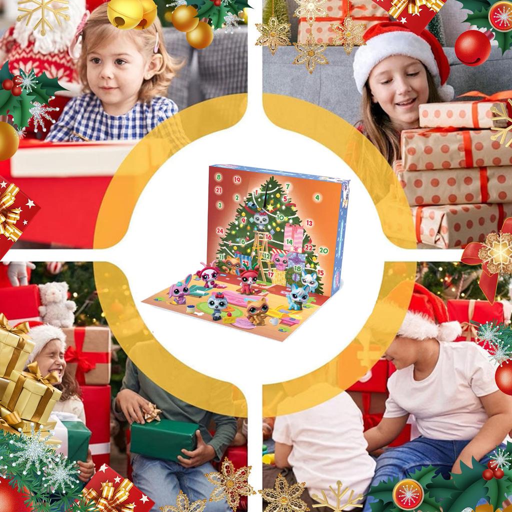 Adventní kalendář - Autentické Mystery figurky, Překvapivé sběratelské Kidult hračky, Pro dívky, chlapce, děti, teenagery od 4 let 24 ks