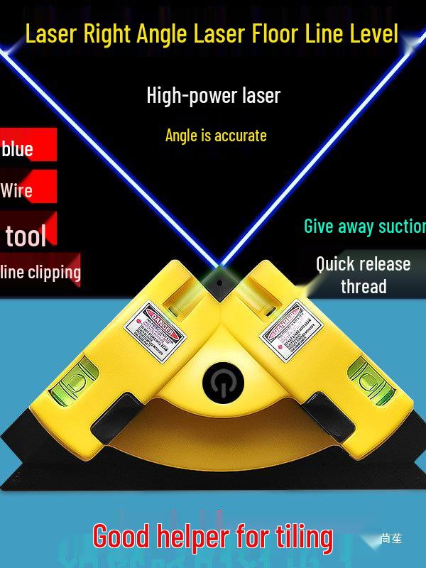 High Precision 90° Infrared Laser Level Ruler with Ground Wire Tester