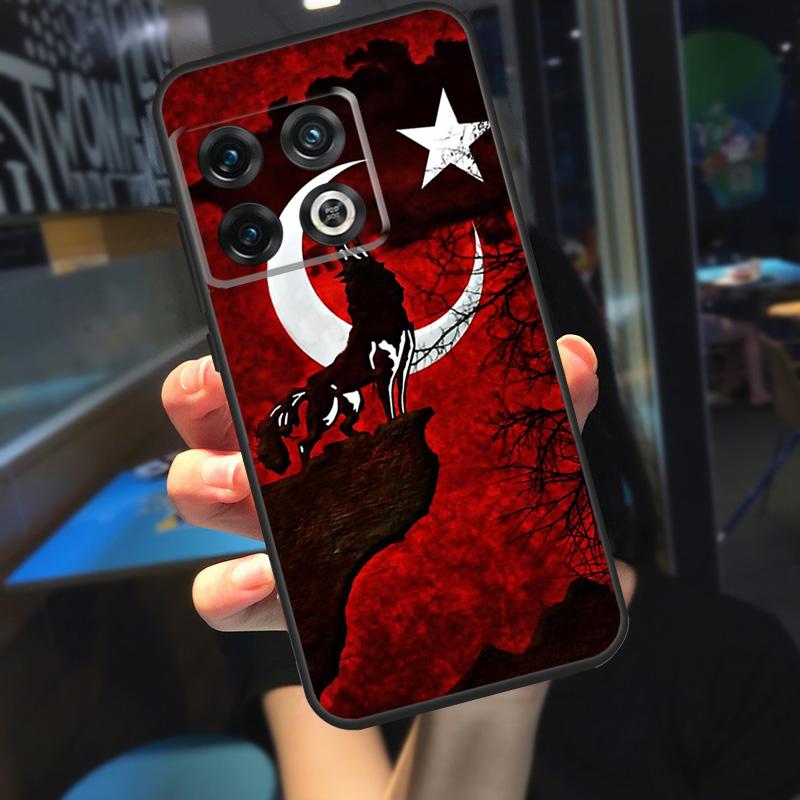 Turkey Flag Wolf Style Funda For OnePlus 13 12 R 11 9 10 Pro 8T 9RT 10T OnePlus Nord 4 CE 2 3 Lite N30 N20 Case