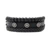 European Retro Leather & Wooden Bead Bohemian Handmade Woven Bracelet