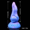 Liquid Silicone Alien Dildo - Realistic Marbled Penis Toy with Anal Plug, Stretching Fantasy Toy for Women & Men, BDSM Adult Sex Toy
