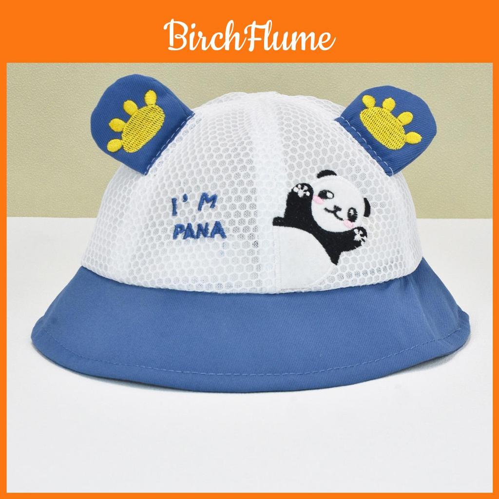 Baby Panda Sun Hat With Wide Brim Cotton Breathable Summer Kids Cap For Sun Protection