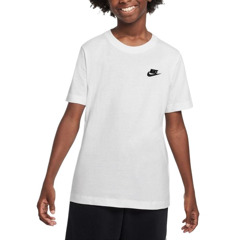 

Nike Круглый вырез горловины с буквенным принтом, короткий рукав, футболка, детские топы, белый цвет FZ5177-100 S