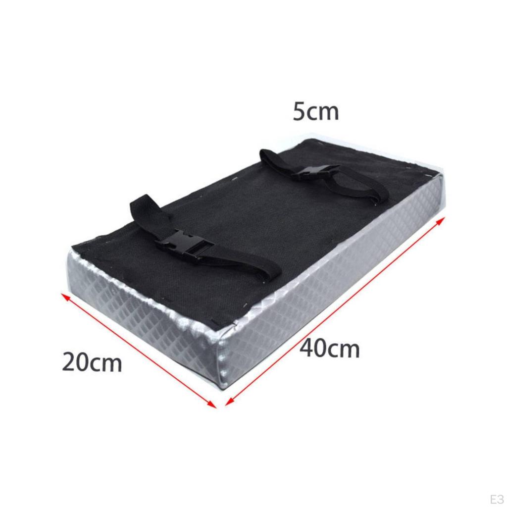Motorcycle Rear Seat Cushion Padded Pad Rectangular for Passengers, Commuters,