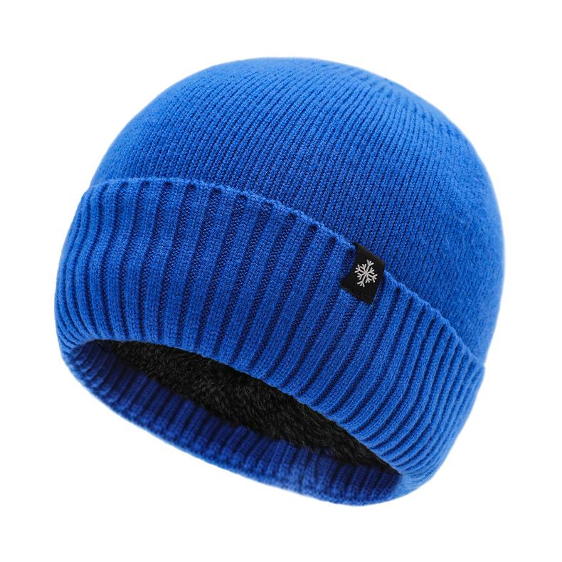 Warm Thickened Ear-Warming Hat for Men and Women Autumn and Winter Woolly Hat Warm Fleece-Lined Ski Beanie
