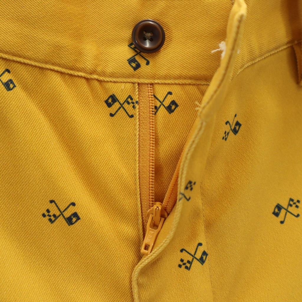 Ungetragen BEAMS GOLF Overall-Griff Season Crest Hose 46 senf Herren Gebraucht