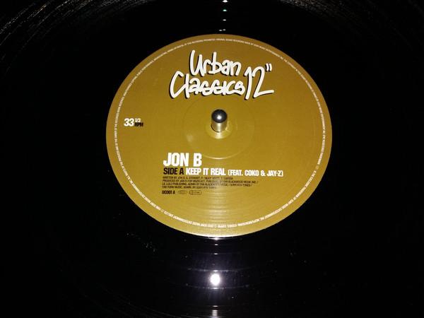 

12inch Record JON B Keep It Real Dont Talk UC001 Epic 2003 UK Rap HipHopRB Used