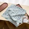 Fresh Floral Printed Cotton Small Square Scarf For Women