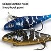 7/23/42g Fishing Soft Bait Life-like Tempting Vivid Simulation Fish Shape Treble Hooks Soft